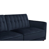 Modern blue velvet sofa for luxury living room