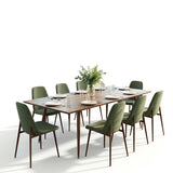 modern dining room furniture set with plants