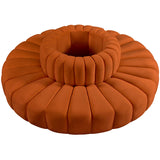 Velvet upholstered round sofa chair furniture
