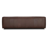 Contemporary wooden sofa with leather upholstery