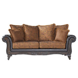 Classic teak wood sofa furniture by Sky Rise Decor