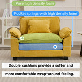 Contemporary mustard yellow upholstered lounge chair