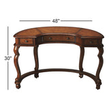 Handcrafted teak wood writing desk for home office