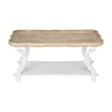 Rustic teak wood living room coffee table