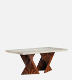 Modern teak wood dining table set for elegant dining room