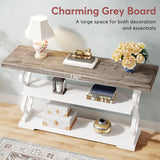 Wooden entryway storage console