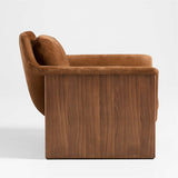 Solid teak wood accent chair for contemporary interiors