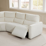 Luxury teak wood sectional sofa for modern living room