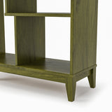 Space-saving teak wood bookshelf for home office and study