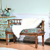 Premium teak wood upholstered wooden bench