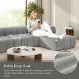Contemporary L shape sofa with chaise lounge