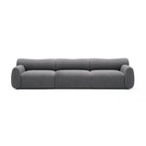 Luxury grey upholstered teak wood sofa