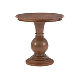 Premium wooden side table with round top and pedestal base