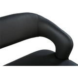 Elegant faux leather bench for home décor