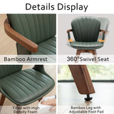 Solid teak wood dining furniture with upholstered chairs