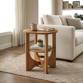 Solid Teak Wood Modern Side Table