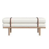cushioned teak wood seating bench