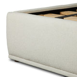 Modern king size upholstered teak wood bed frame
