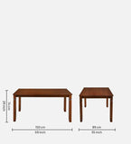 Walnut finish teak wood dining table with 6 chairs