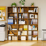Modern teak wood bookcase for living room storage and display
