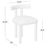 Solid teak wood accent chair with cushioned seat