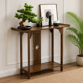 Solid teak wood console table