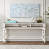 Solid teak wood console table