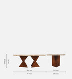 Contemporary six seater teak dining set for home