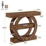 Contemporary wooden console table for foyer