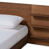 Solid teak wood bed with minimalist design
