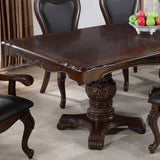 Classic carved wooden dining table set