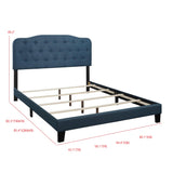 contemporary blue platform bed design