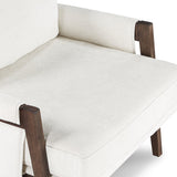 contemporary teak wood armchair for reading nook