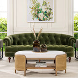 Premium velvet Chesterfield couch for luxury living room