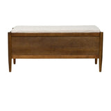 Contemporary entryway organizer bench in solid wood