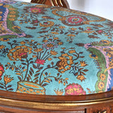 Traditional carved teak wood settee