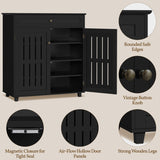 Contemporary shoe cabinet for hallway storage and organization