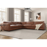 Spacious family teak wood sectional sofa