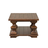 Rustic brown teak wood center table for home