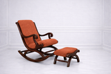 Premium Wooden Rocking Chair with Footrest for Ultimate Comfort