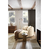 Luxury teak wood chaise lounge chair for living room