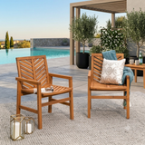 Solid teak wood outdoor garden arm chair set