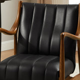 Modern teak wood accent chair for living room