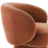 Contemporary velvet accent chair for living room