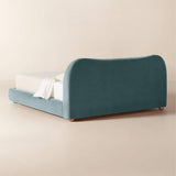 Modern designer teal bed for bedroom