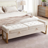 modern upholstered bench with storage