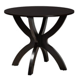 Solid teak wood dining furniture set for four in black finish