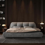 grey upholstered modern bed frame