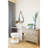 Contemporary round pumpkin ottoman