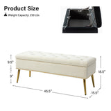 Modern cushioned seating bench for living room